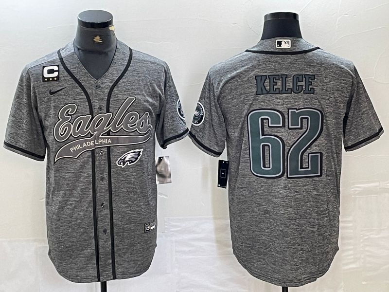 Men Philadelphia Eagles #62 Kelce 2024 Nike Co branded NFL Jersey style 3